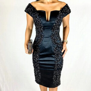 Julian Joyce Mandalay Black LBD Sheath Dress $795